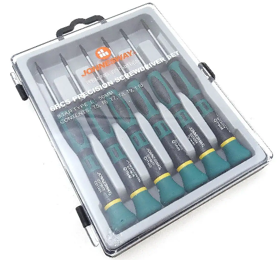 D3750T08S / 8 PCS PRECISION SCREWDRIVER SET L: 50MM SIZE:  T5 - T20