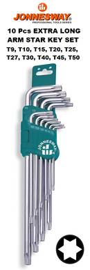 H12S110S / 10 PCS EXTRA LONG ARM STAR KEY SET