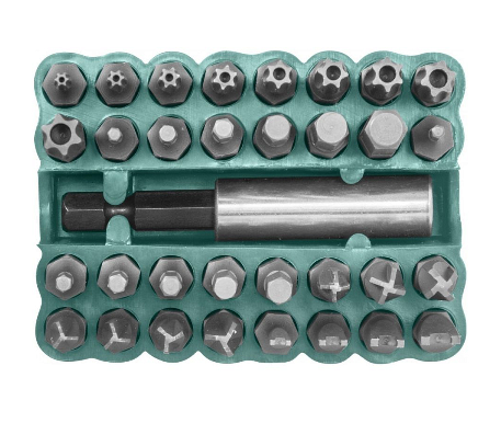 S29H2133S / 33 PCS 1/4" Dr. SECURITY BIT SET