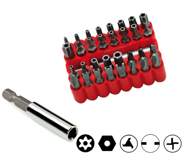 S29H2133S / 33 PCS 1/4" Dr. SECURITY BIT SET