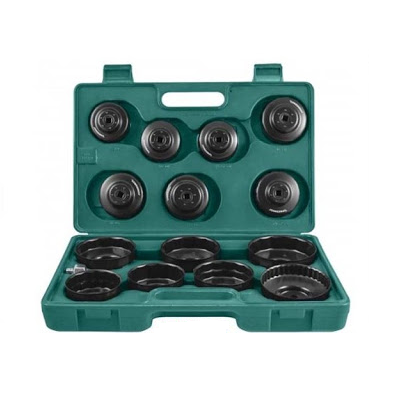 AI050004 / 15 PCS. STEEL OIL FILTER WRENCH KIT (CUP TYPE)