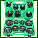 AI050004B / 16 PCS STEEL OIL FILTER WRENCH KIT (CUP TYPE)