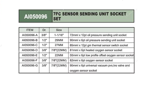 AI050096 / 7 PCS SENSOR SENDING UNIT