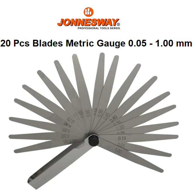 AI060020 / 20 PCS BLADES METRIC GAUGE (0.05-1.00 MM)