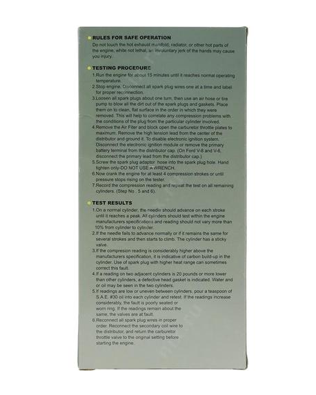 AR020018 / FLEX-DRIVE COMPRESSION TESTER FULL 2-1/2" DIAL