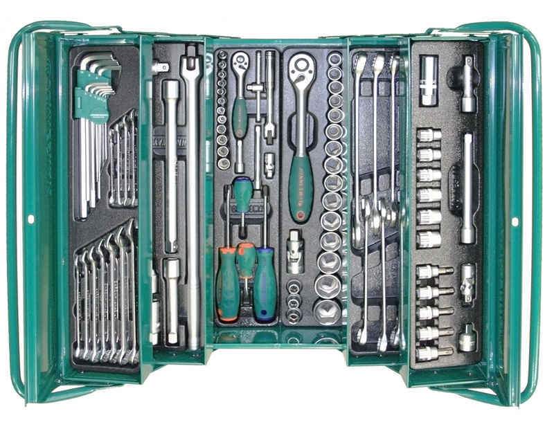C3DH292 / 92 PCS 1/4" 3/8" & 1/2" DRIVE TOOL CHEST SET METRIC SIZE: 6 to 32 MM