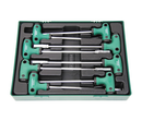 D725N08SP / 8 PCS T-HANDLE ANTI-SLIP GRIP NUT DRIVER SET METRIC SIZE: 6 to 13MM
