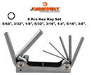 H01M08SF / 8 PCS. HEX KEY SET (FOLDING) METRIC SAE: 5/64" to 3/8"
