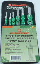 H06W106S / 6 PCS 180 DEGREE SWIVEL HEAD BALL POINT HEX KEY METRIC SIZE: 3 to 10 MM
