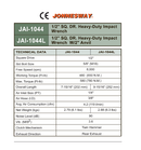 JAI1044L / 1/2" SQ.DR. SUPER DUTY IMPACT WRENCH WITH 2" ANVIL