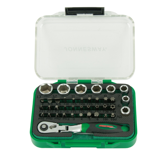 RD02040S / 40 PCS. 1/4" DR. MINI RATCHET BIT SET