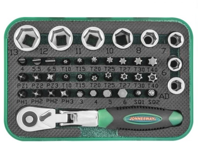 RD02040S / 40 PCS. 1/4" DR. MINI RATCHET BIT SET