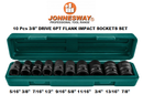S03A3210S / 10 PCS. 3/8" DRIVE 6 PT FLANK IMPACT SOCKET SET SAE SIZE: 5/15" - 7/8"