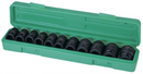 S03A4111S / 11 PCS. 1/2” DRIVE IMPACT SOCKET SET 6 PT METRIC SIZE: 10-24 MM