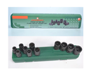 S03A4211S / 11 PCS. 1/2” DRIVE IMPACT SOCKET SET 6 PT SAE SIZE:  3/8" - 1"