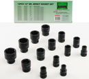 S03A4414S / 14 PCS 1/2" DRIVE IMPACT SOCKET SET SAE SIZE: 3/8" - 1-1/4"