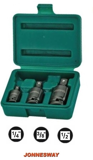 S03A4UT3S / 3 PCS 1/4" 3/8" 1/2" DRIVE  POWERFUL IMPACT UNIVERSAL JOINT SET