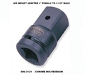 S03A8A12 / 1" DRIVE AIR ADAPTER DIN: 3129 SIZE: 1" (F) X 1-1/2" (M)