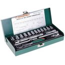 S04H2118S / 18 PCS 1/4" DRIVE SOCKET WRENCH SET METRIC SIZE: 4 to 13 MM