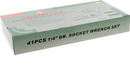 S04H2141S / 41 PCS 1/4" DRIVE SOCKET WRENCH SET METRIC SIZE: 4 to 13 MM