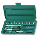 S04H2721S / 21 PCS 1/4" DRIVE  SOCKET SET METRIC SIZE:  4 to13 MM