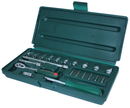 S04H2721S / 21 PCS 1/4" DRIVE  SOCKET SET METRIC SIZE:  4 to13 MM