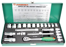 S04H3125S / 25 PCS 3/8" DRIVE SOCKET WRENCH SET METRIC SIZE:  6 to 22 MM