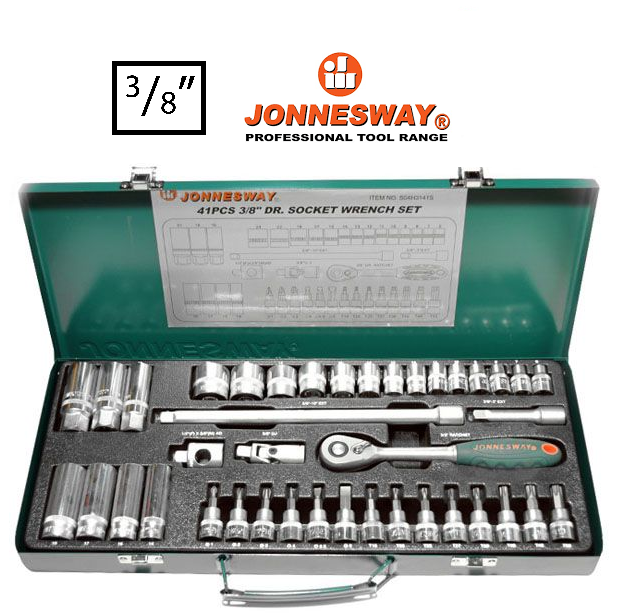 S04H3141S / 41 PCS 3/8" DRIVE SOCKET WRENCH SET METRIC SIZE: 6 to 24 MM