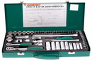 S04H3157S / 57 PCS 1/4" & 3/8" DRIVE 6PT SOCKET WRENCH SET METRIC SIZE: 4 to 13 MM