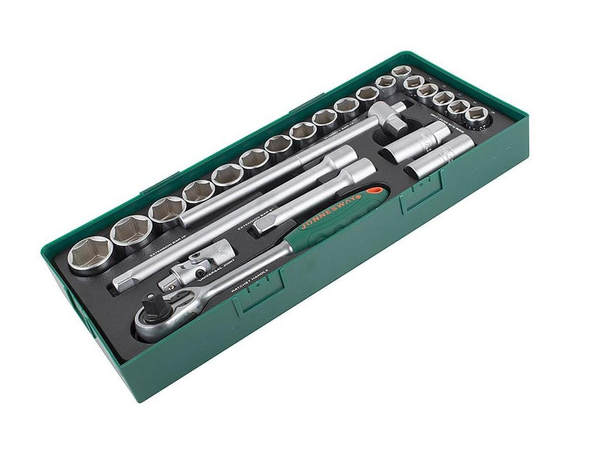 S04H4125SP / 25 PCS 1/2" DRIVE SOCKET WRENCH SET METRIC SIZE: 10 to 32 MM