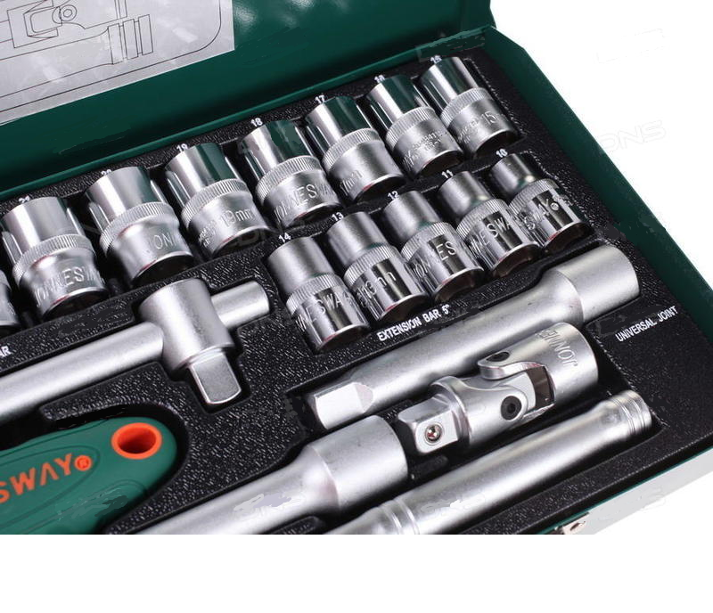 S04H4524S /  24 PCS 1/2" DRIVE SOCKET WRENCH SET METRIC SIZE: 10 to 32 MM