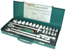 S04H4524S /  24 PCS 1/2" DRIVE SOCKET WRENCH SET METRIC SIZE: 10 to 32 MM