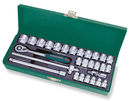 S04H4728S / 28 PCS 1/2" DRIVE SOCKET SET METRIC SIZE: 8 to 34 MM