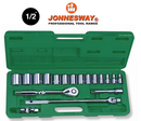 S05H4219S / 19 PCS 1/2" DRIVE SOCKET SET CR-V STEEL SAE SIZE: 3/8" to 1-1/4"