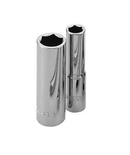 1/4" DRIVE 6PT DEEP SOCKETS MAXI-DRIVE CR-V STEEL ANSI/ASME B:107.1 METRIC SIZE: 4 to 13 MM