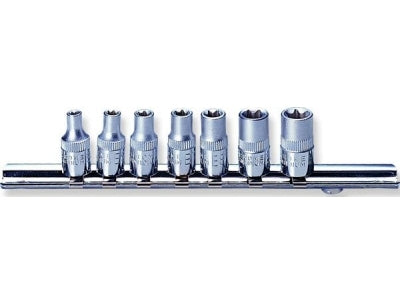 S06H27S / 7 PCS 1/4" DRIVE STAR SOCKET SET E4 to E11