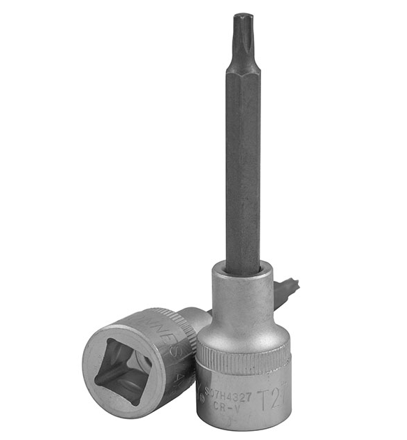 S07H4 / 1/2" DRIVE STAR DEEP BIT SOCKETS CR-V STEEL DIN: 3120 SIZE: T30 to T55
