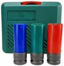 S18A4103S / 3 PCS 1/2" DRIVE WHEEL NUT DEEP IMPACT SOCKET 17,19,21 MM