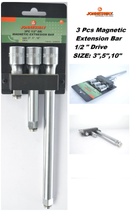 S42M403S/ 3 PCS 1/2" DRIVE MAGNETIC EXTENSION BAR SIZE: 3",5",10"