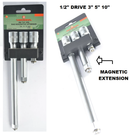 S42M403S/ 3 PCS 1/2" DRIVE MAGNETIC EXTENSION BAR SIZE: 3",5",10"