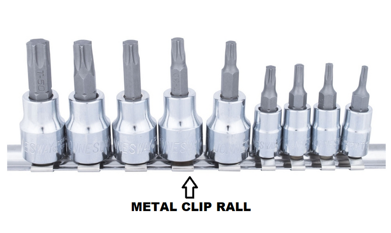 S54H5509S / 9 PCS 1/4" & 3/8" DRIVE STAR BIT SOCKET SET SIZE: T10 to T50