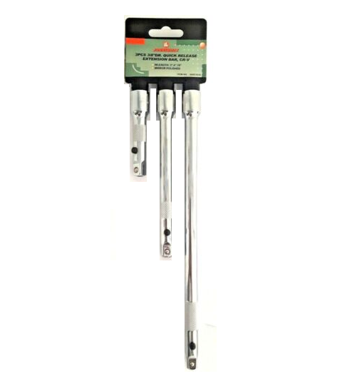 S60E403S / 3 PCS 1/2" DRIVE QUICK RELEASE EXTENSION BAR SET SIZE: 3",5",10"