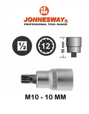 S64H4 / 1/2" DRIVE SPLINE INSERT BIT SOCKET CR-V STEEL DIN:7422 SIZE: M6 to M14