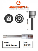 S64H4 / 1/2" DRIVE SPLINE INSERT BIT SOCKET CR-V STEEL DIN:7422 SIZE: M5 to M18