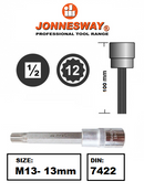 S64H4 / 1/2" DRIVE SPLINE INSERT BIT SOCKET CR-V STEEL DIN:7422 SIZE: M5 to M18