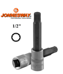 S64H4 / 1/2" DRIVE SPLINE INSERT BIT SOCKET CR-V STEEL DIN:7422 SIZE: M5 to M18