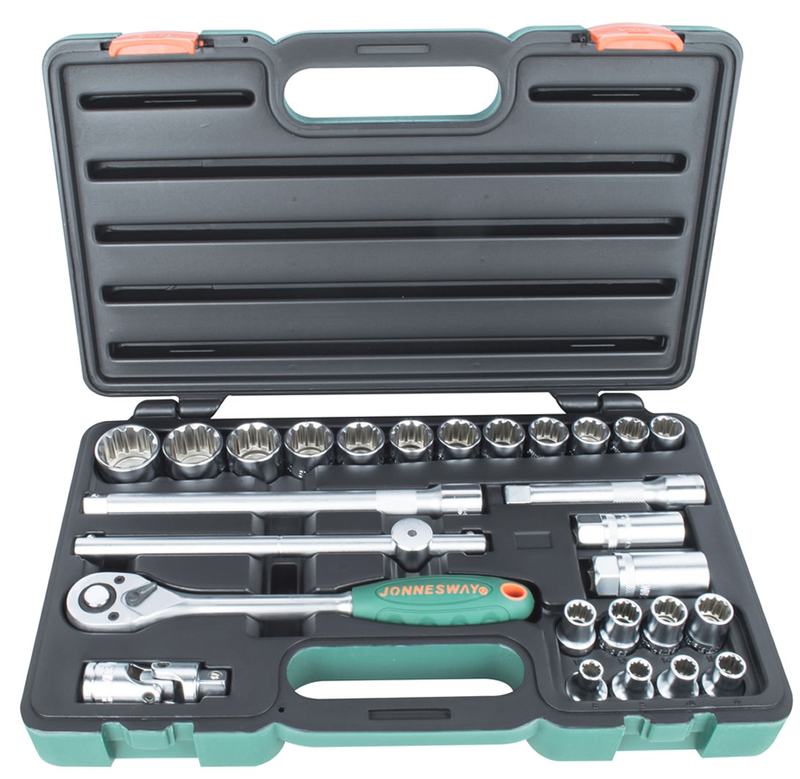 S68H4127S / 27 PCS 1/2" DRIVE MULTIFIT SOCKET SET CR-V STEEL ( CR-V4) SIZE: 8MM ( 5/16") to 32MM ( 1-1/4")