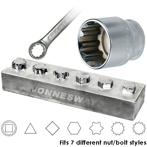 S68H41 / 1/2" DRIVE MULTIFIT SOCKET CR-V STEEL ( CR-V4) SIZE: 8MM ( 5/16") to 30MM ( 1-3/16")