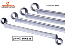 W23 / 75° OFFSET RING WRENCH CR-V STEEL DIN:838 METRIC SIZE: 6X7 MM to 30X32 MM