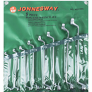 W23108S / 8 PCS 75° OFFSET RING WRENCH CR-V STEEL DIN:838  METRIC SIZE: 6X7 to 20X22 MM